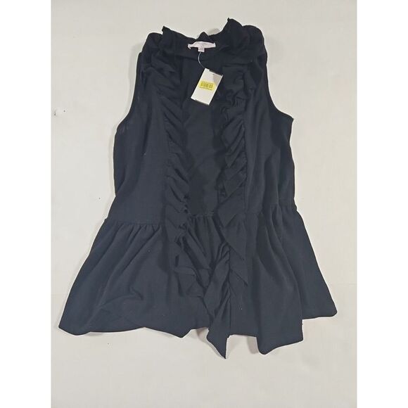 Moa Moa‎ Girls Black Vest Large Black - Picture 1 of 5